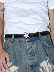 Leopard Star Rhinestone Belt