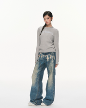 Chain Print Jeans