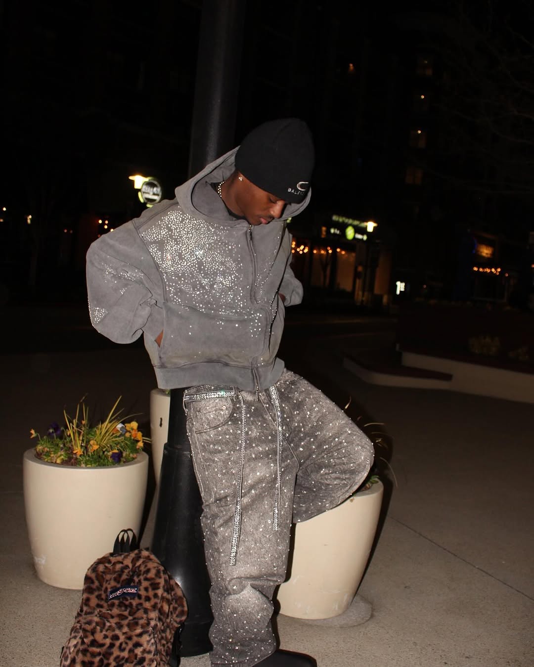 Skeleton Diamond Denim Jeans