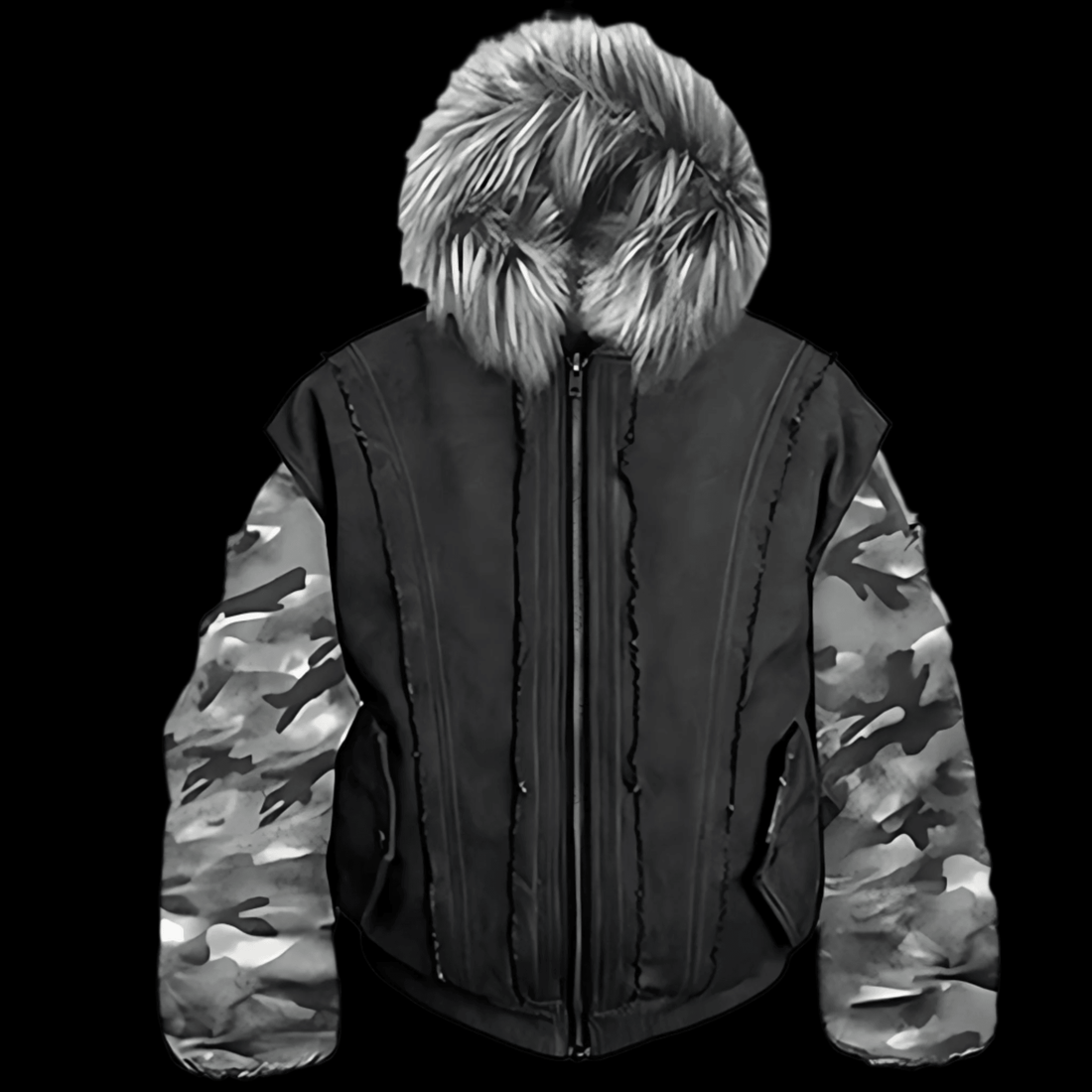 &quot;Cyrus Empire&quot; Lost Front Camo Jacket Bomber