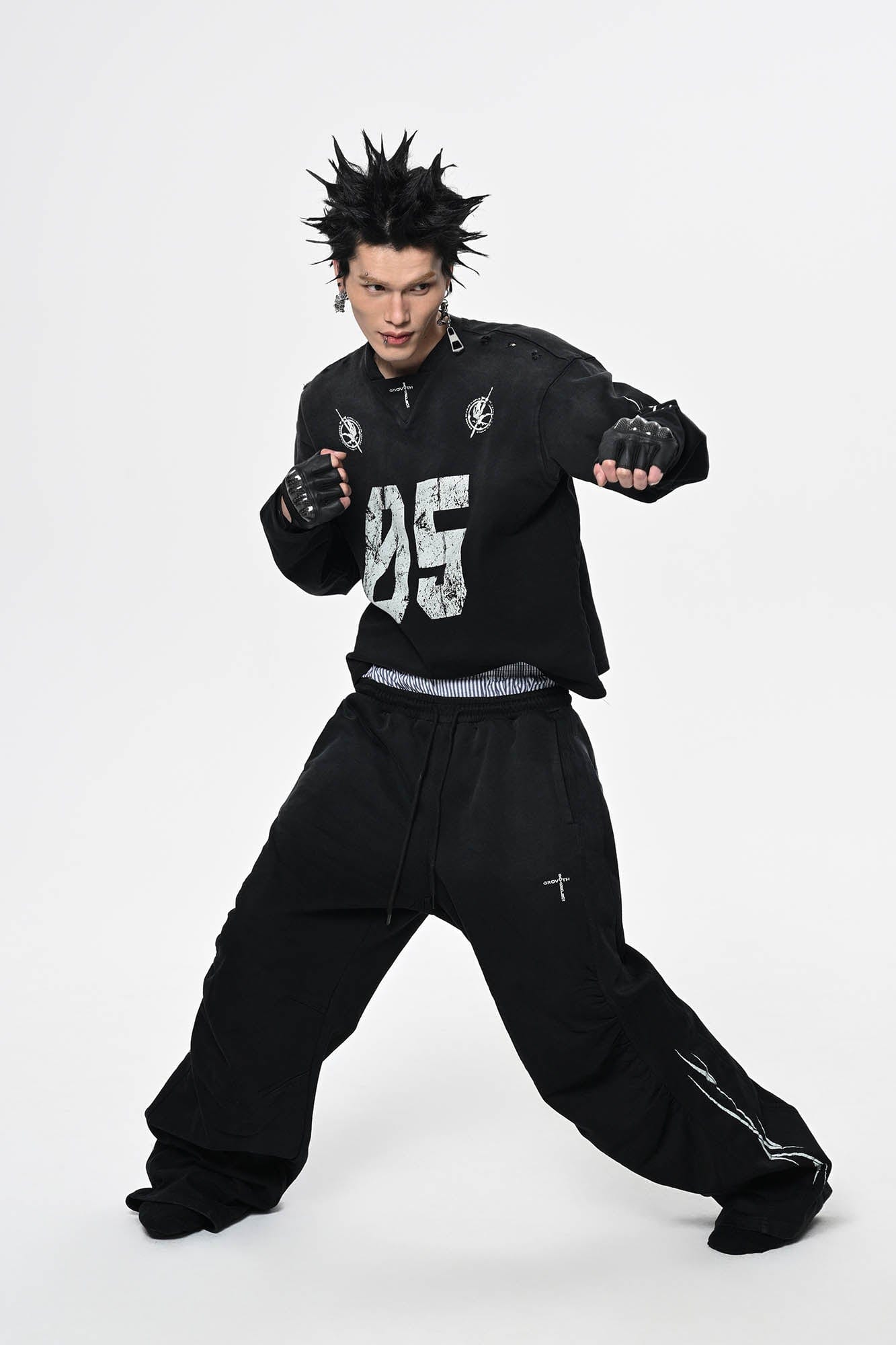 No.5 Distressed Long-Sleeve Shirt