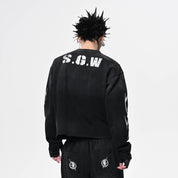 No.5 Distressed Long-Sleeve Shirt