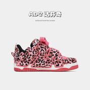 ADC Da Vinci Pink Leopard Print Sneakers - Dekayed