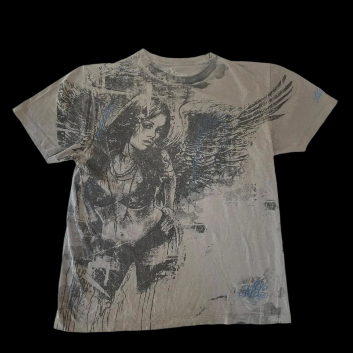 Angel Tattoo Print Shirt - Dekayed