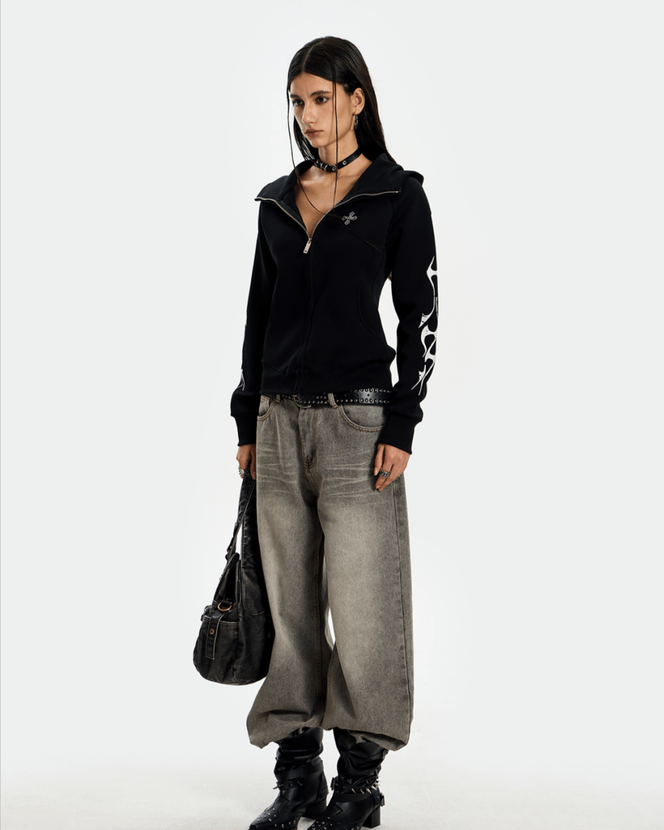 Black Flame Hoodie - Dekayed