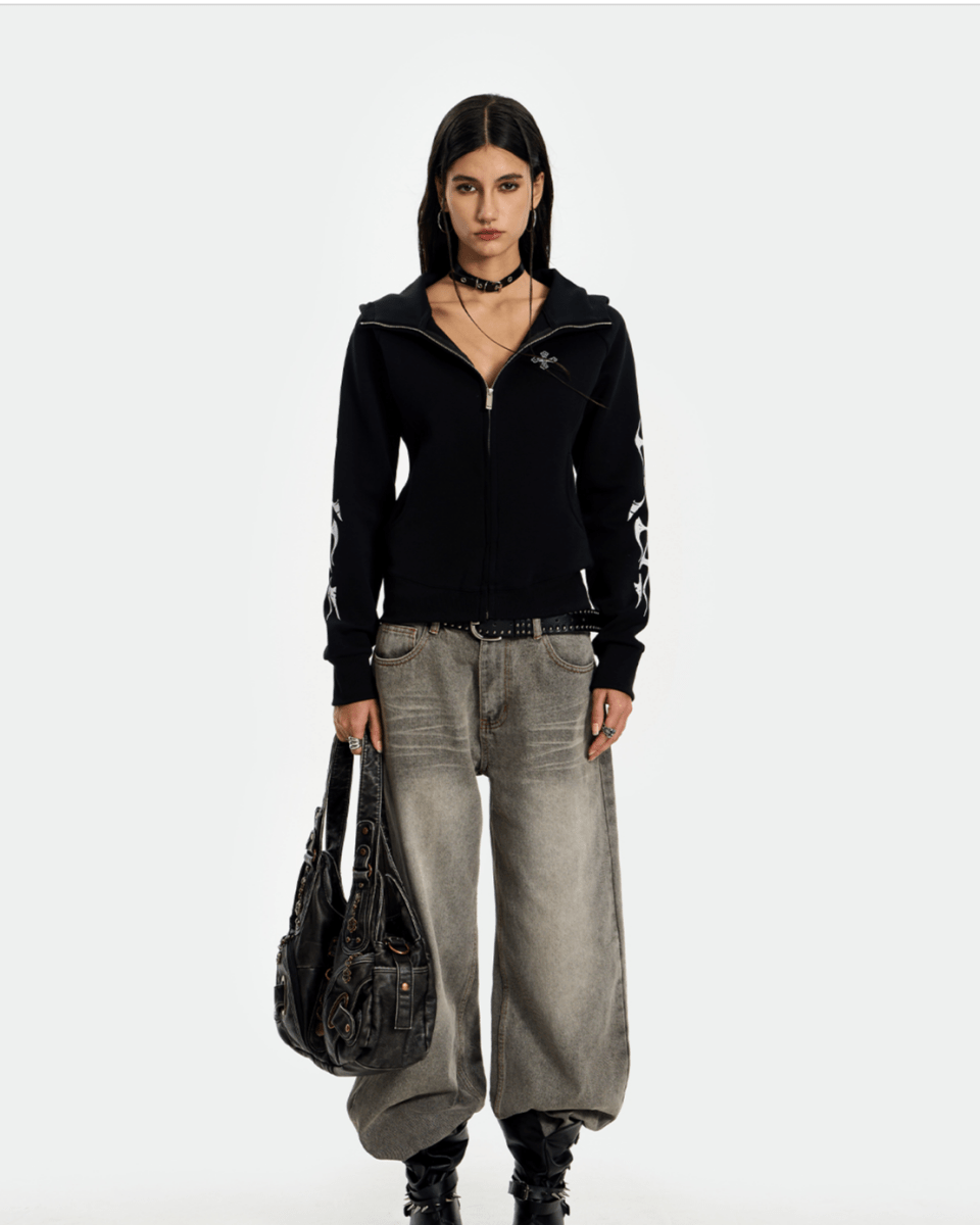 Black Flame Hoodie - Dekayed