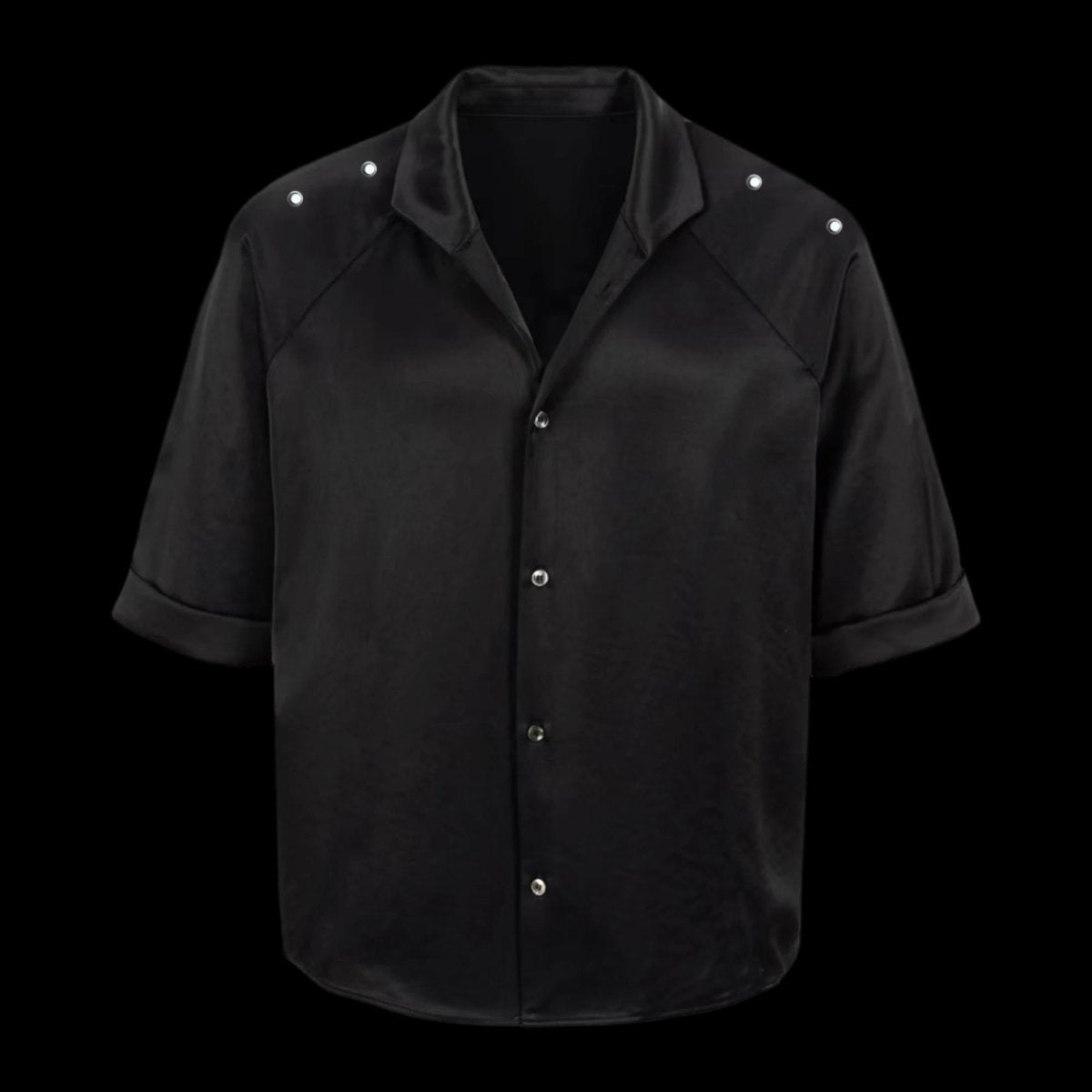 Black Shirt with Detachable Leopard Hoodie - Dekayed