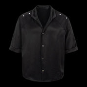 Black Shirt with Detachable Leopard Hoodie - Dekayed