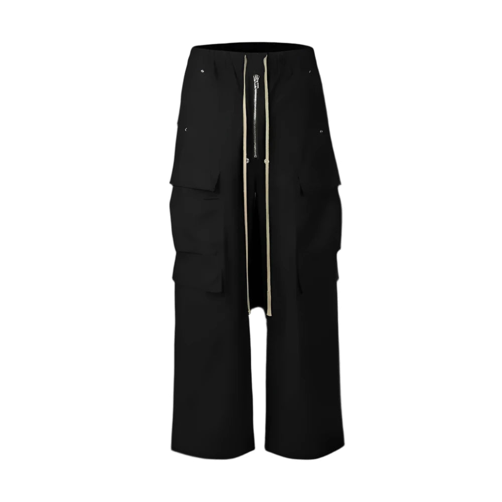 Black Side Pocket Cargo Pants - Dekayed