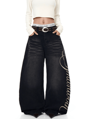 BLACKLISTS InkDrip Baggy Denim Jeans - Dekayed