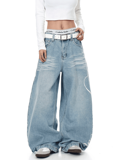 BLACKLISTS InkDrip Baggy Denim Jeans - Dekayed
