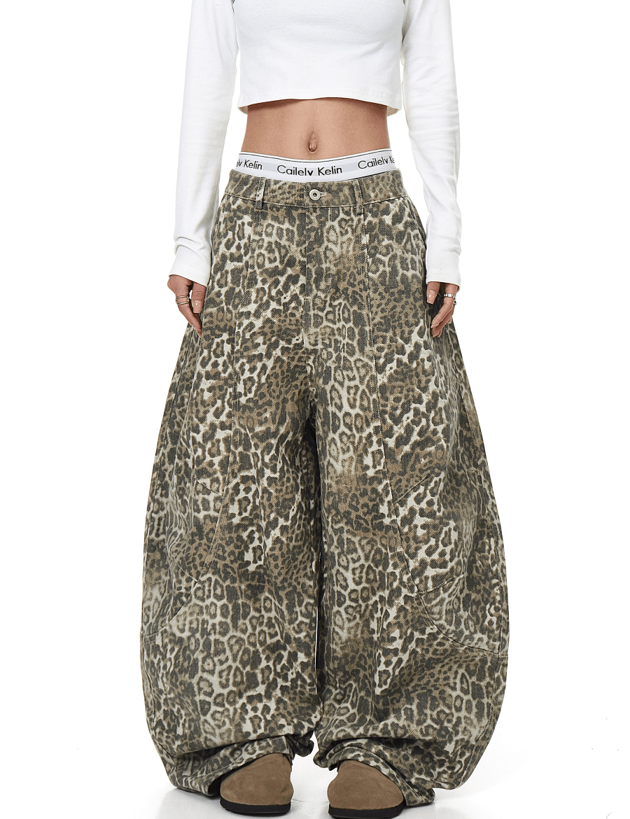 BLACKLISTS LeopardRogue Baggy Jeans - Dekayed
