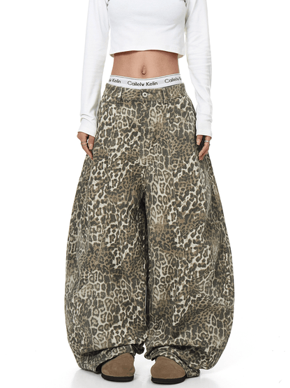 BLACKLISTS LeopardRogue Baggy Jeans - Dekayed