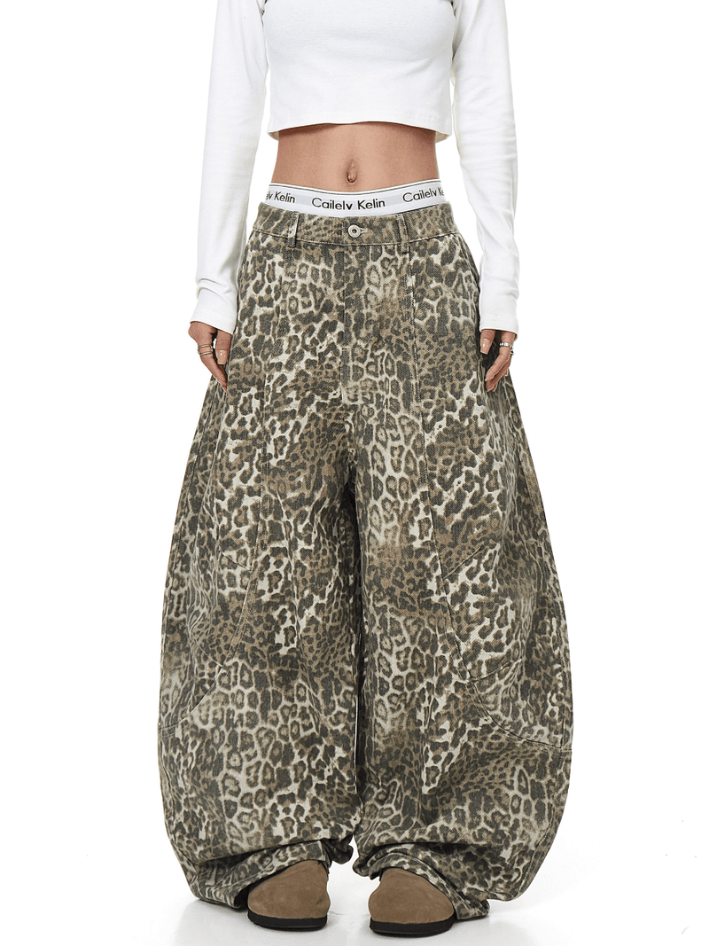 BLACKLISTS LeopardRogue Baggy Jeans - Dekayed
