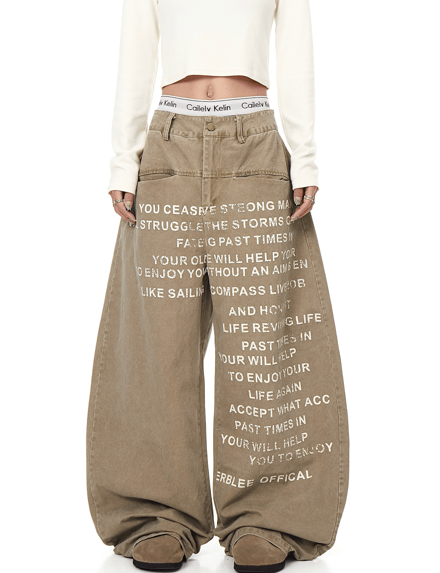 BLACKLISTS UrbanScript Baggy Jeans - Dekayed