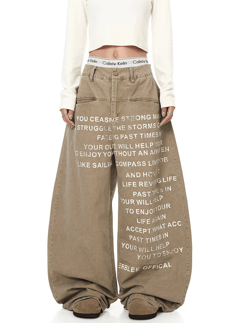 BLACKLISTS UrbanScript Baggy Jeans - Dekayed