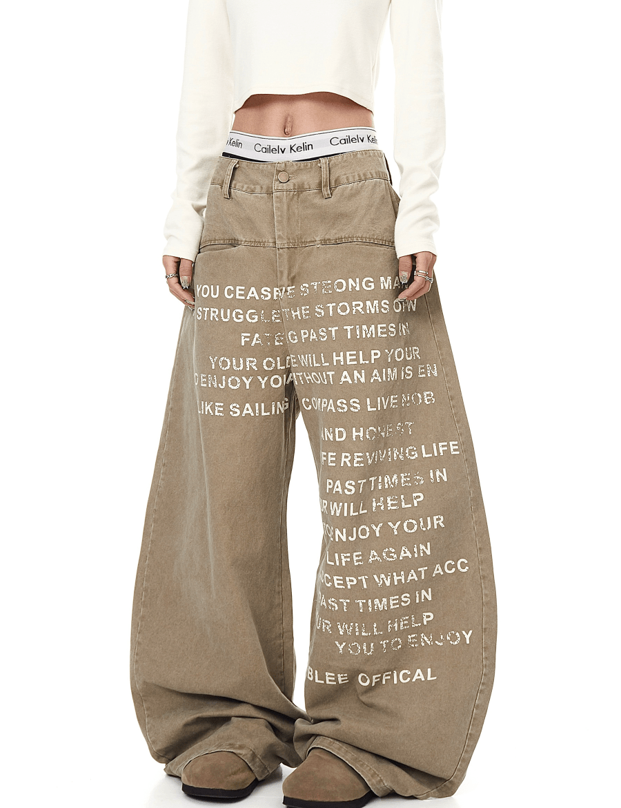 BLACKLISTS UrbanScript Baggy Jeans - Dekayed