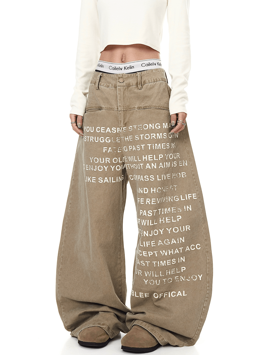 BLACKLISTS UrbanScript Baggy Jeans - Dekayed
