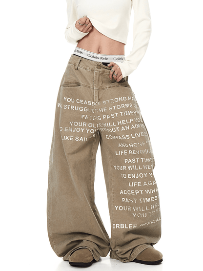 BLACKLISTS UrbanScript Baggy Jeans - Dekayed