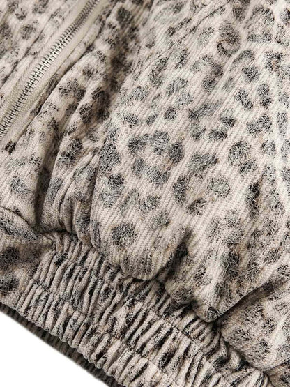 Cheetah Print Mink Fur Hooded Jacket - Dekayed