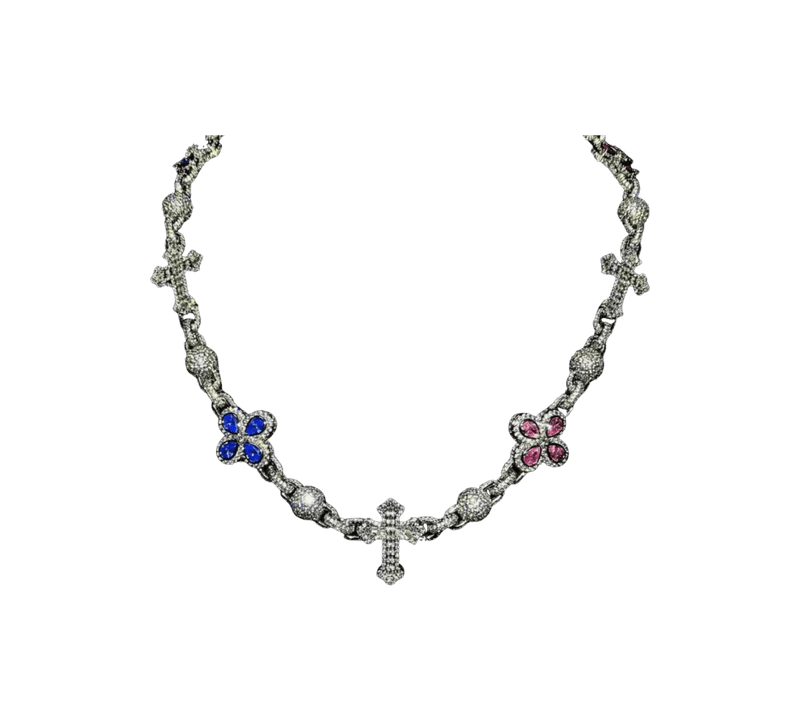 CLOVE DIAMOND CROSS CHAIN - Dekayed