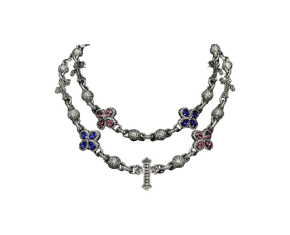 CLOVE DIAMOND CROSS CHAIN - Dekayed