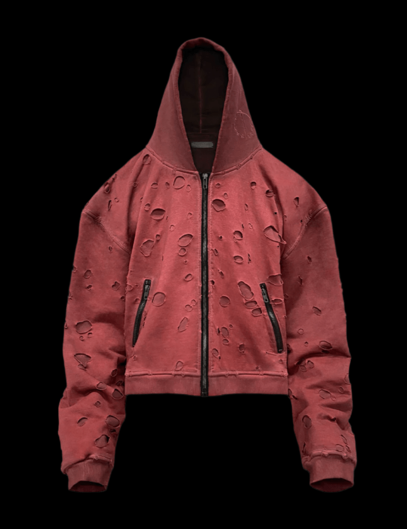 Crimson Burnout Zip - Dekayed