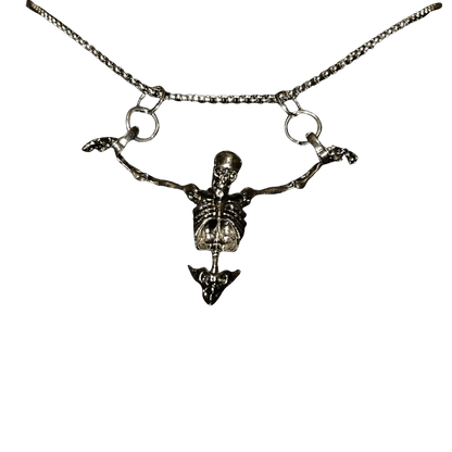 "Crucified Skeleton Necklace" - Dekayed