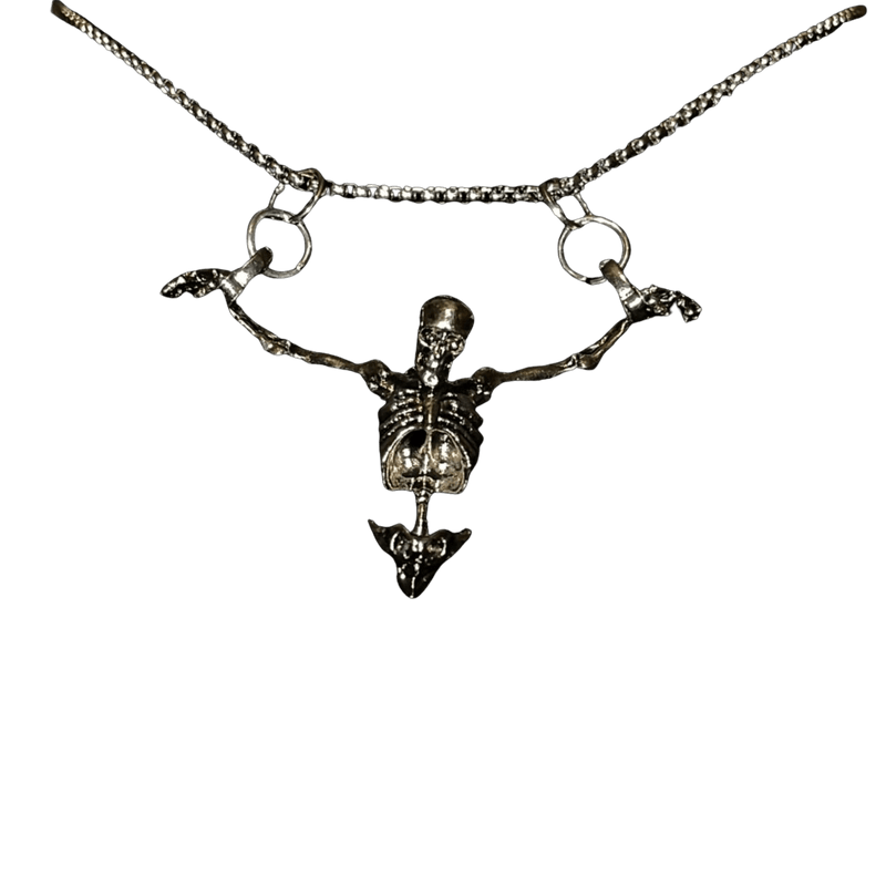 "Crucified Skeleton Necklace" - Dekayed