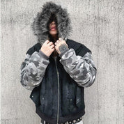 "Cyrus Empire" Lost Front Camo Jacket Bomber - Dekayed