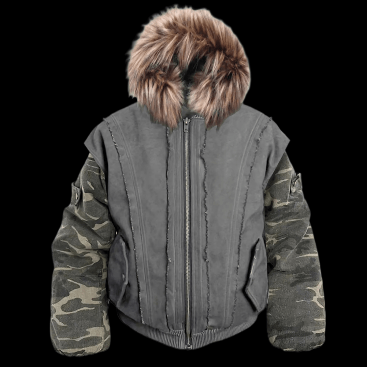 "Cyrus Empire" Lost Front Camo Jacket Bomber - Dekayed