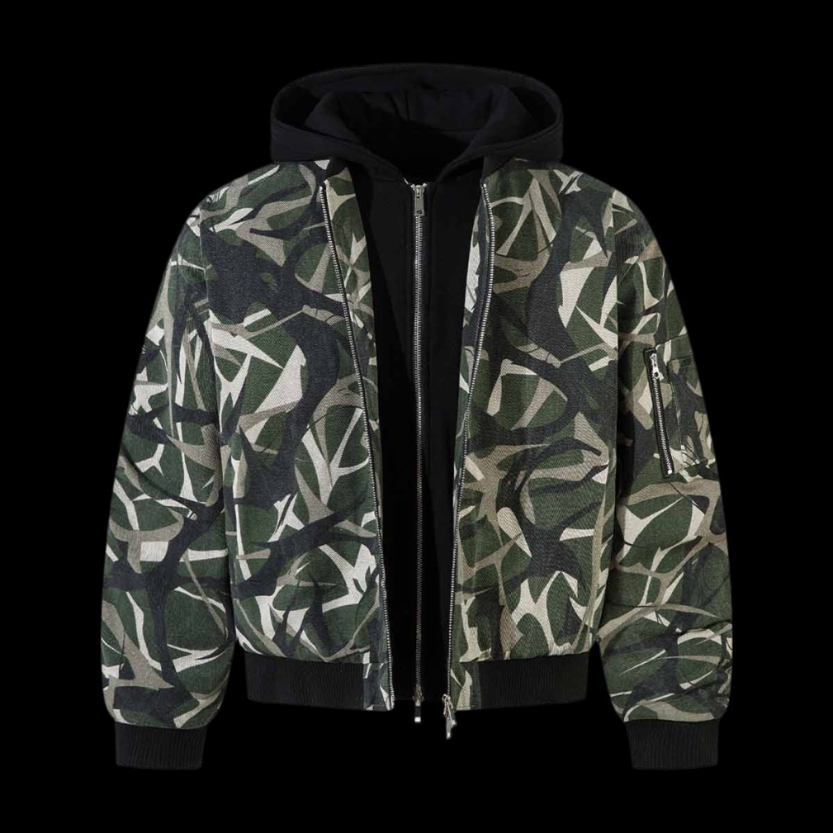 Camouflage Patchwork Fur Jacket Tracksuit V2