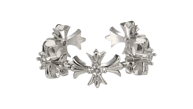 DIAMOND CROSS RING - Dekayed