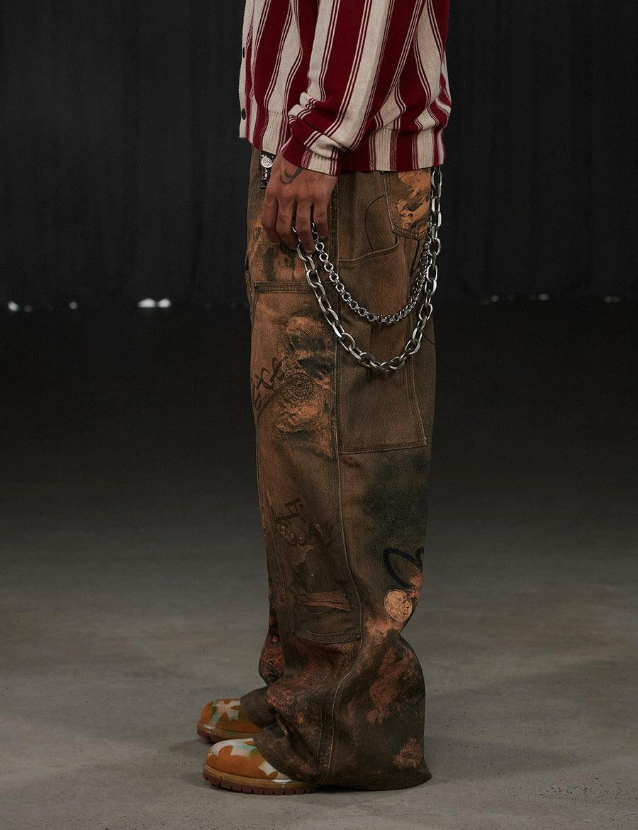 DND4DES "Deconstructed Logging" Denim Jeans - Dekayed