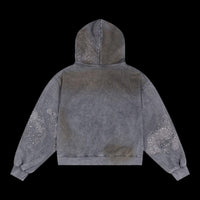 DND4DES Diamond Distressed Zip-Up Hoodie