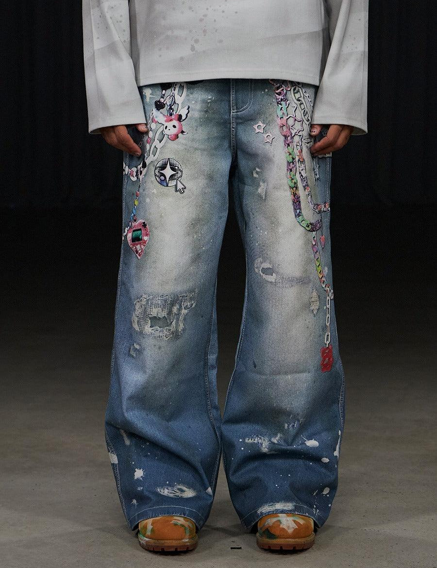 DND4DES "Digital Cartoon" Denim Jeans - Dekayed