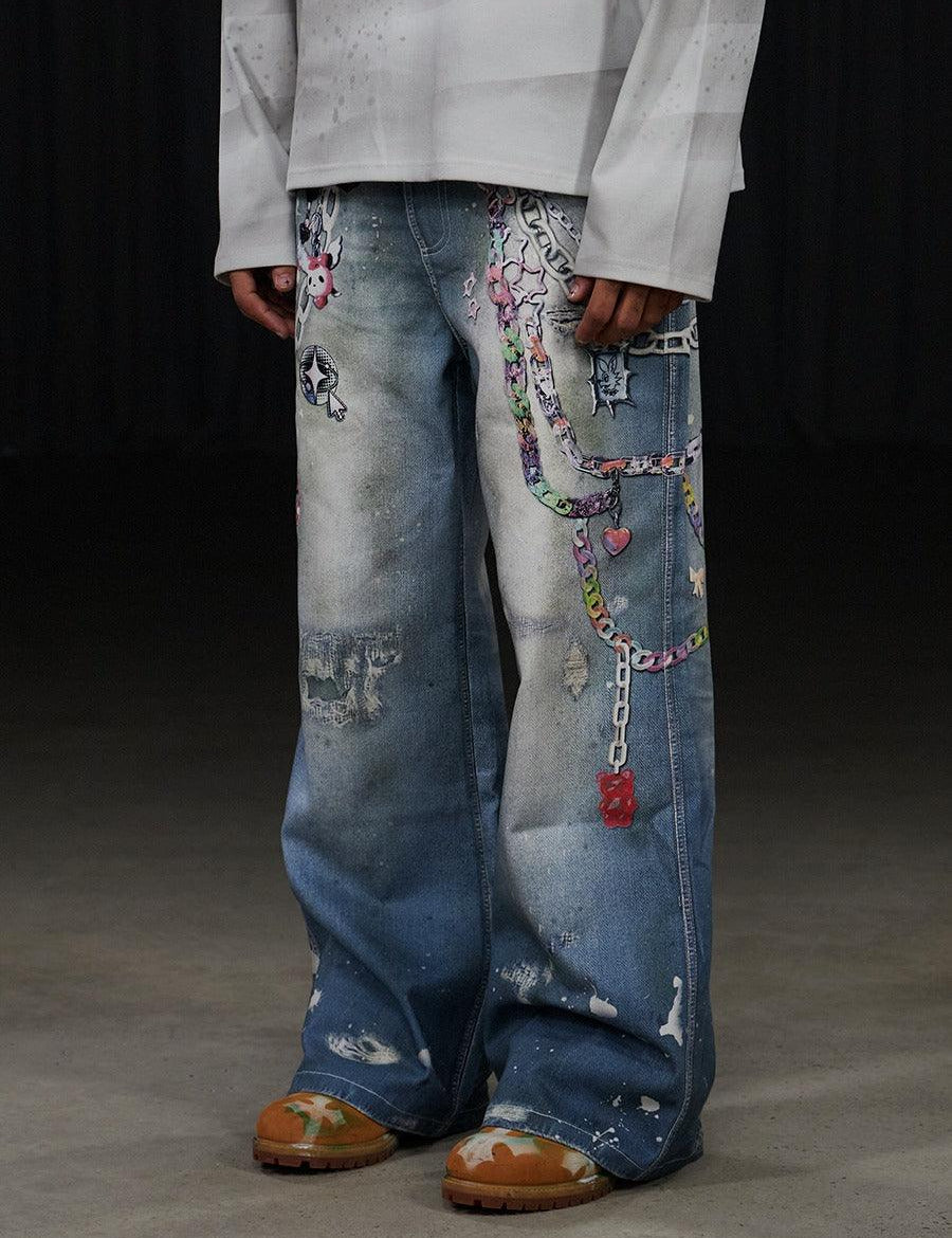 DND4DES "Digital Cartoon" Denim Jeans - Dekayed