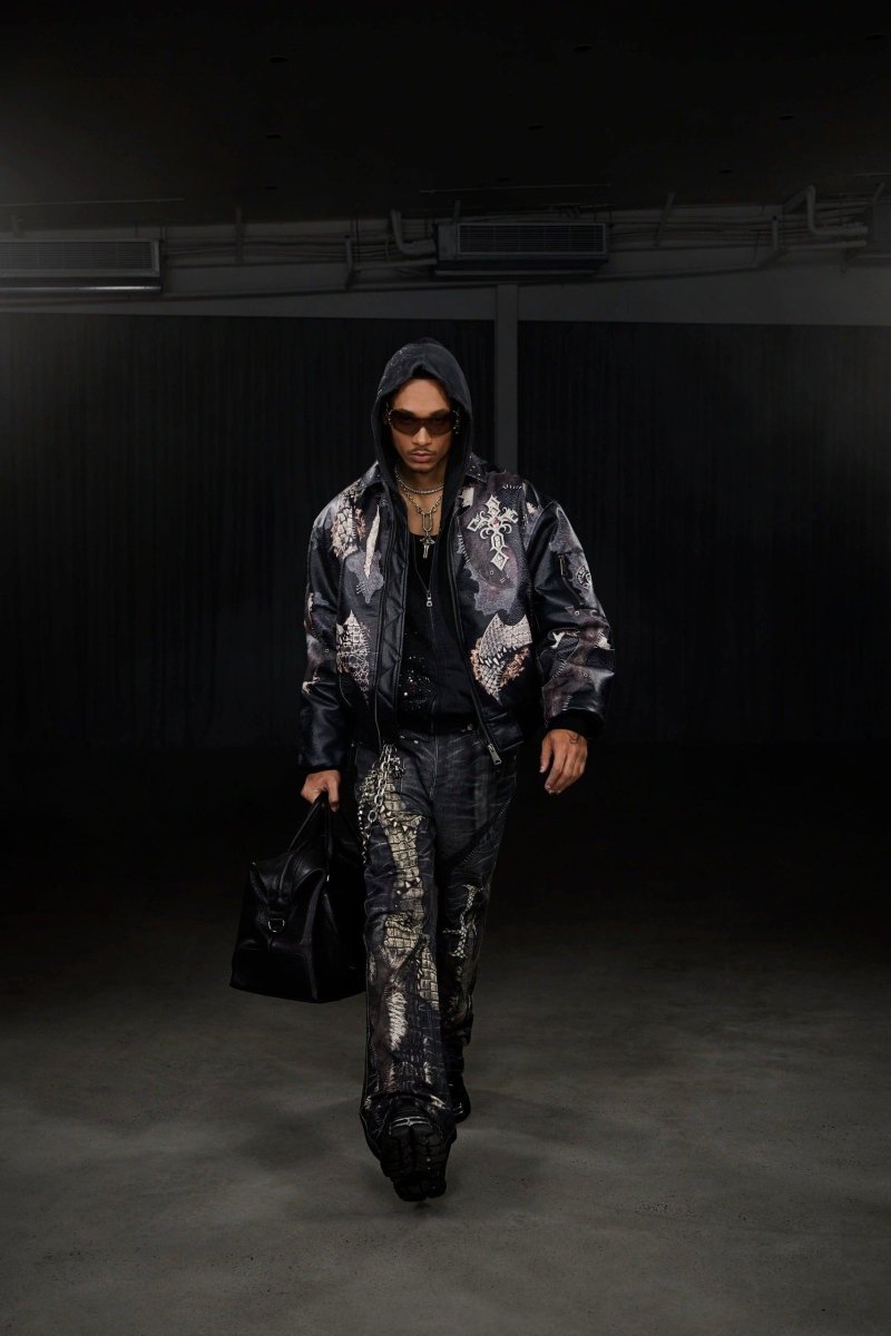 DND4DES Leather Cotton Coated Python Jacket - Dekayed
