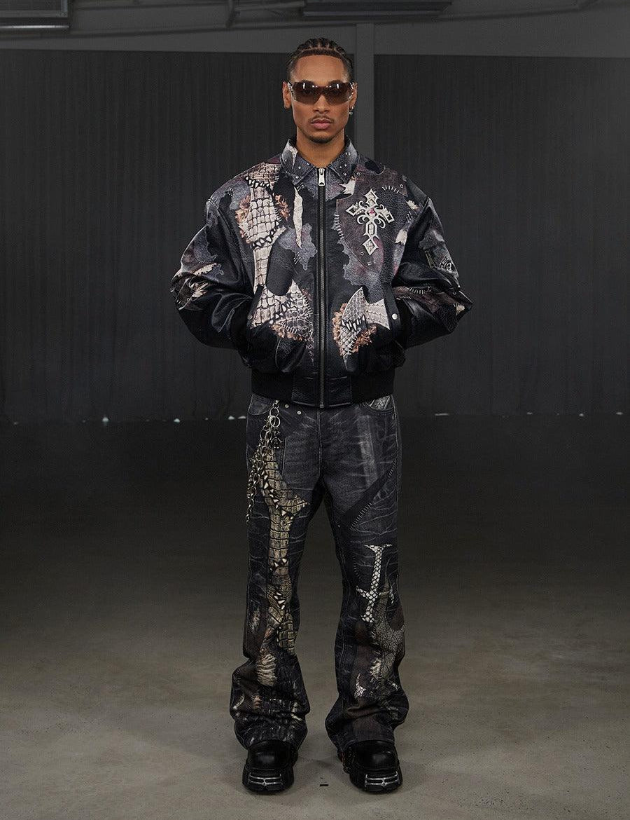 DND4DES Leather Cotton Coated Python Jacket - Dekayed