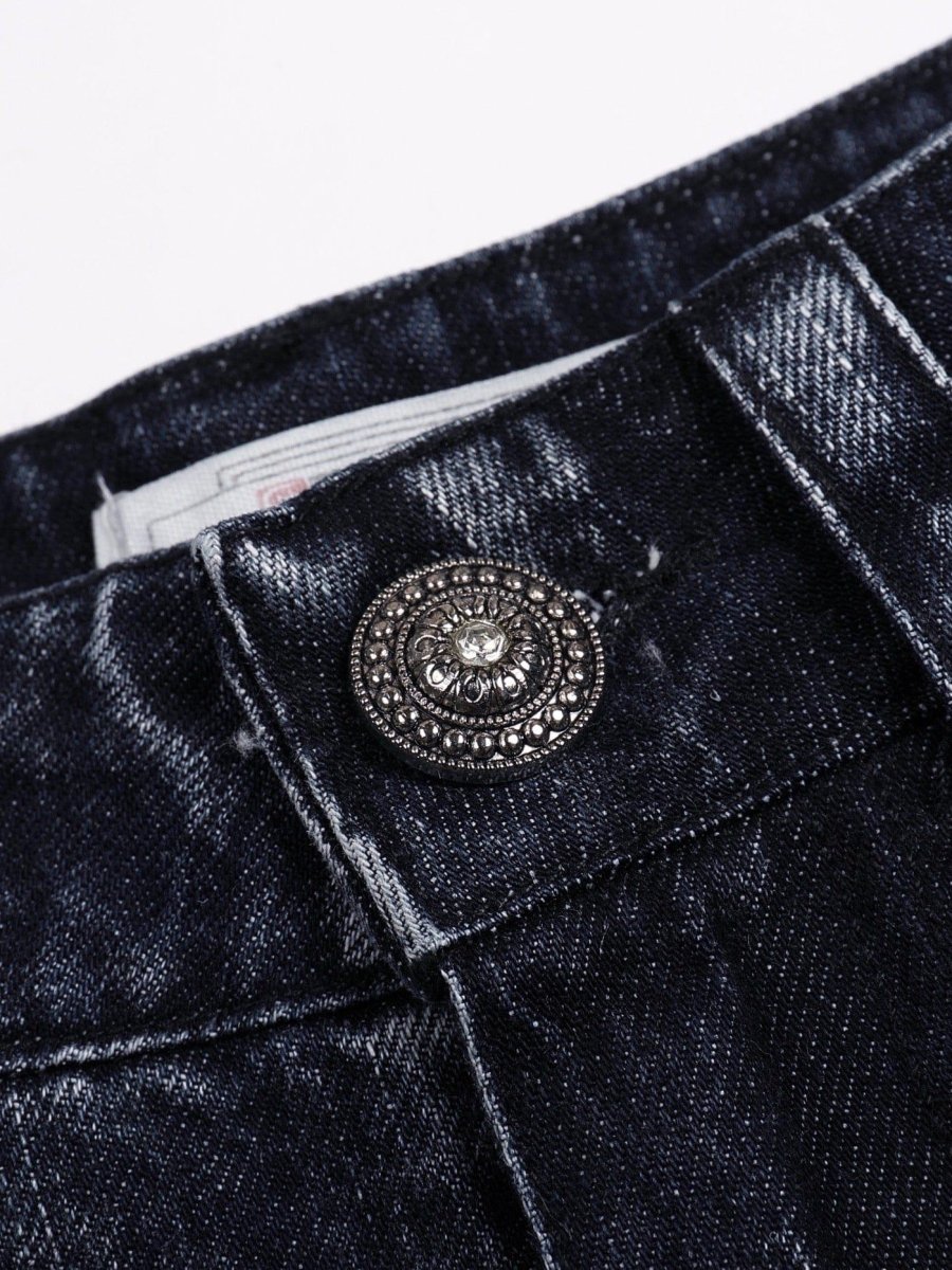 DND4DES Lighting Crease Washed Wide - Leg Jeans - Dekayed