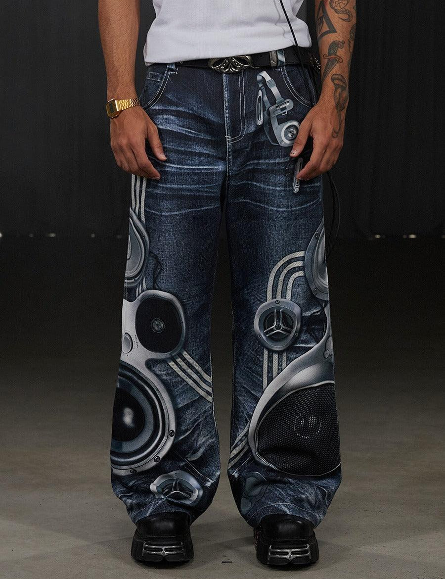 DND4DES "Python Music Festival" Flared Jeans - Dekayed