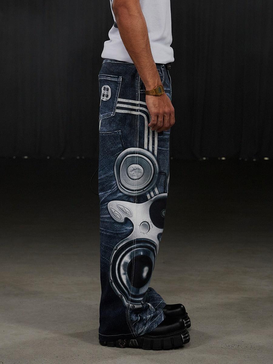 DND4DES "Python Music Festival" Flared Jeans - Dekayed