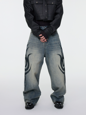 TattooFade Baggy Denim Jeans