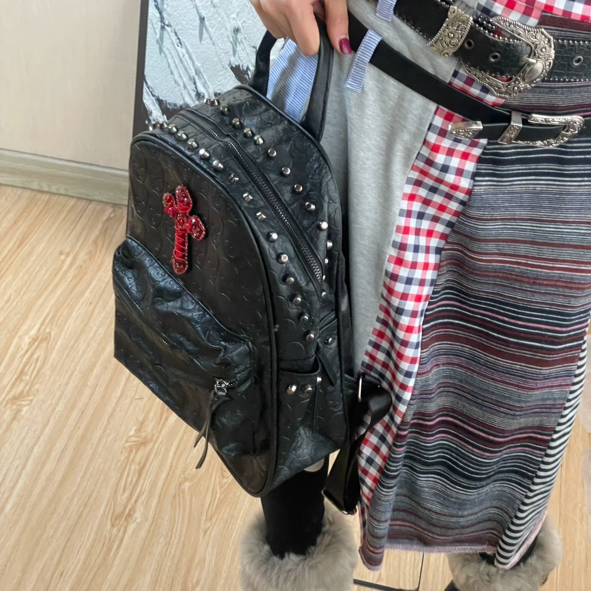 Cross Punk Rivet Backpack