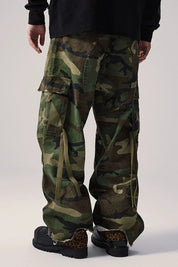 Dark Vintage Camouflage Cargo Pants.