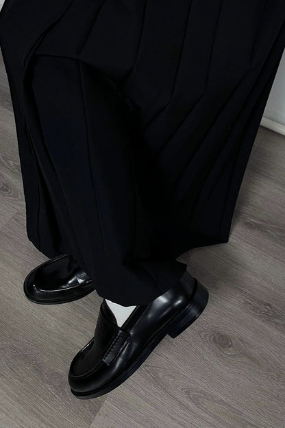Midnight Leather Loafers
