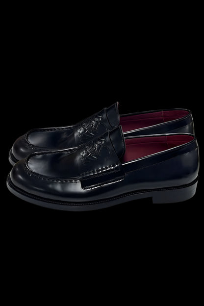 Midnight Leather Loafers