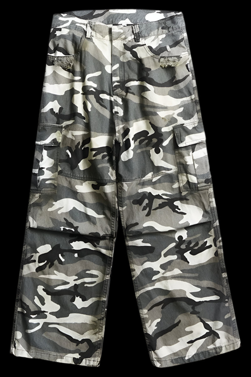 Light Vintage Camouflage Cargo Pants.