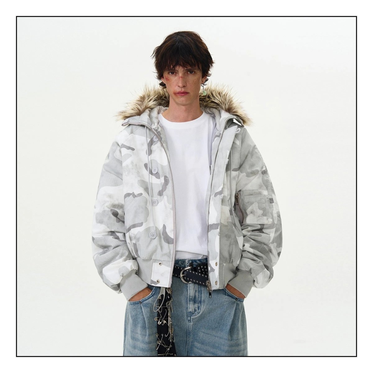 "Drago" Camo Cotton Nbomber Jacket - Dekayed