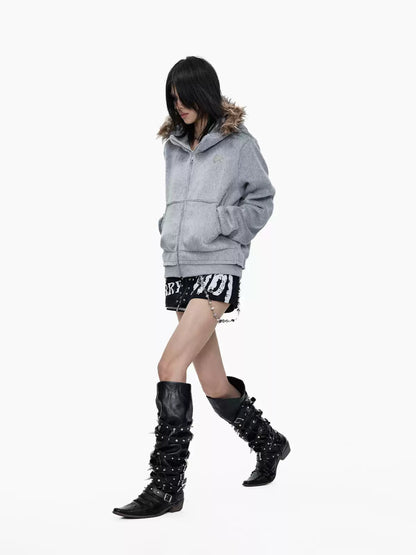 Exclusive Faux Fur Hooded Jacket - Dekayed